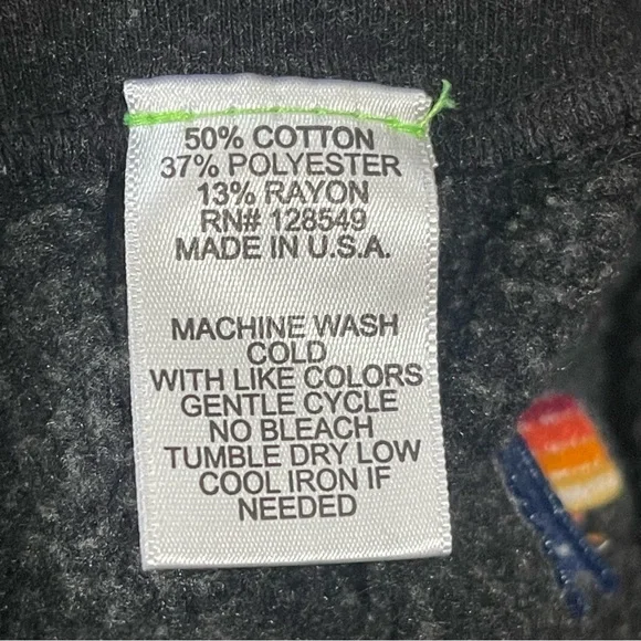 Aviator Nation Dark Grey Rainbow Prism Jogger Size M - Picture 11 of 11